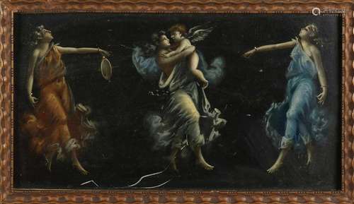 Unsigned, Three Nymphs with Angel