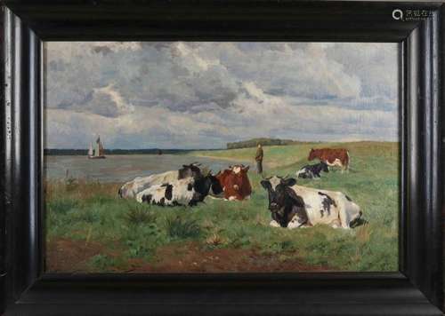 Emile Damme-Sylva, Cows along a river