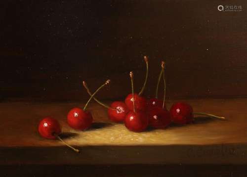 C. Cornelisz, Still life with cherries