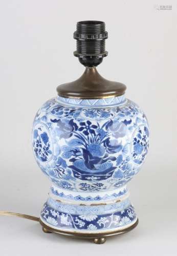 Antique Chinese vase lamp base, H 30 cm.