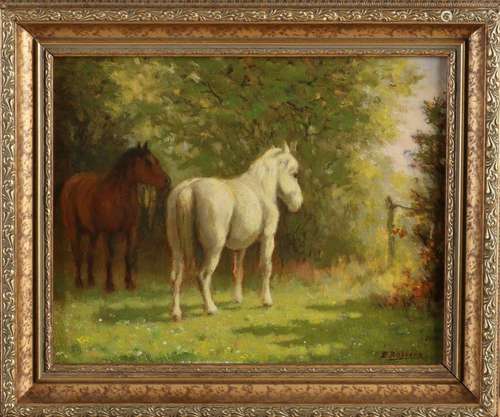 Evert Rabbers, Two horses at a fence