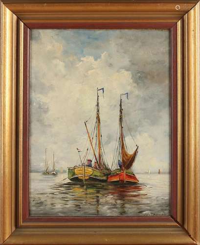 JH van Oeveren, Two flat-bottomed boats