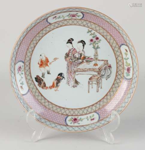 Chinese Family Rose plate Ø 21.7 cm.