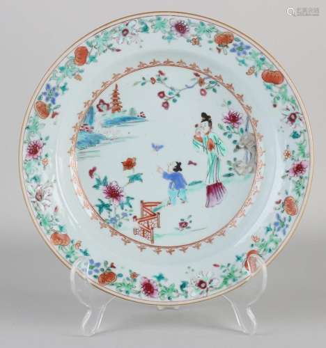 18th Century Chinese Family Rose Plate Ø