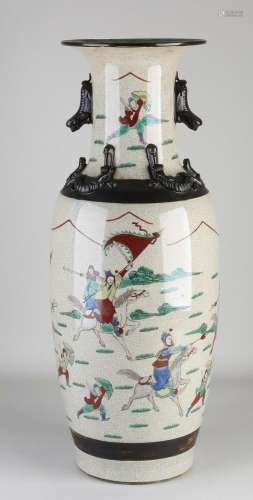 Large antique Cantonese vase, H 61 cm.