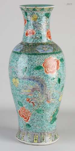 17th - 18th century Family Rose vase, H 45 cm.