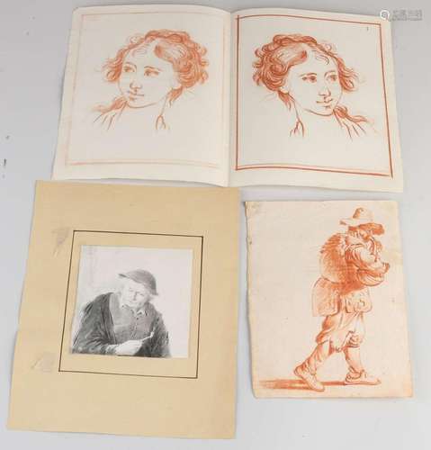 Three antique drawings