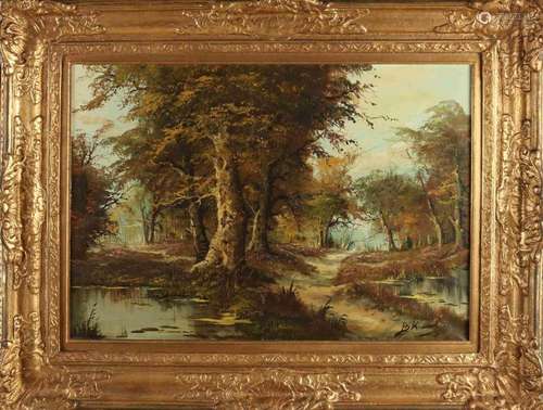 Indistinct.signed., Forest view