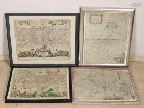 Four antique Dutch maps