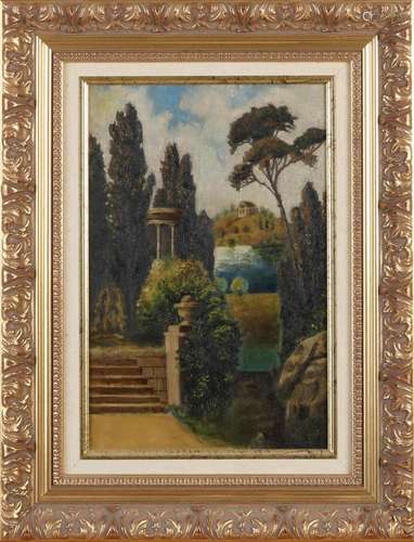 unclear. signed, Italian landscape