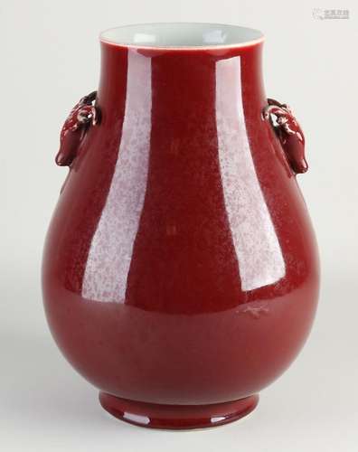 Chinese Sang de Boeuf vase, H 32 cm.