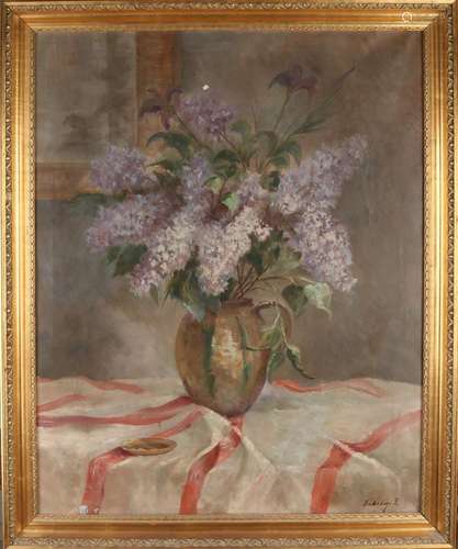 Lajos Tscheligi, Vase with Lilacs