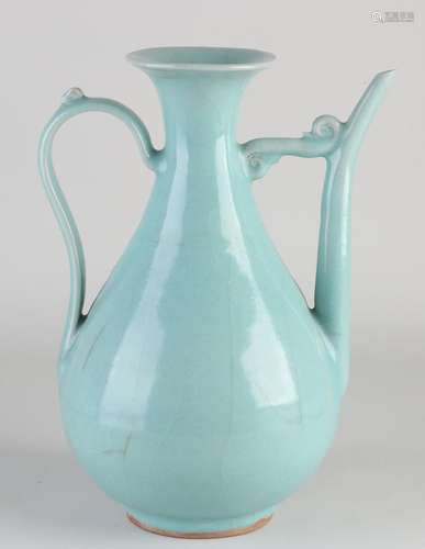 Chinese celadon pitcher, H 29 cm.