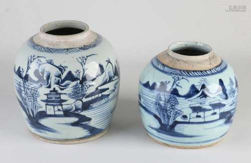 Two antique ginger jars