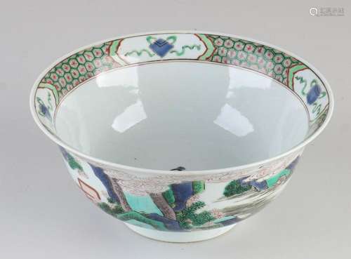 Large Chinese Familie Verte bowl Ø 20.5 cm.