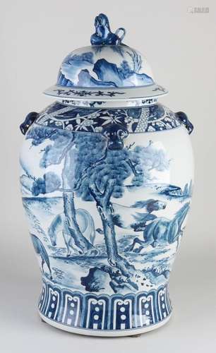 Chinese lidded vase, H 49 cm.