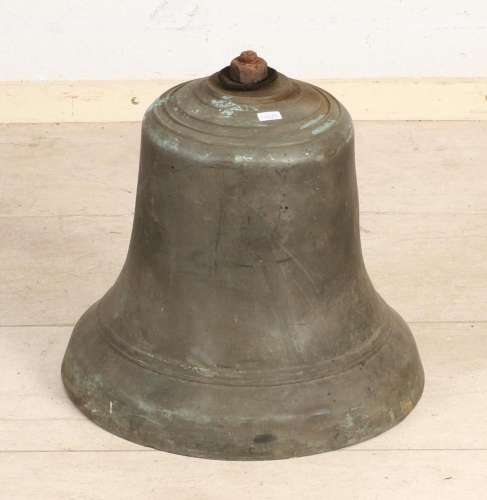 Large antique bronze bell Ø 37 cm.