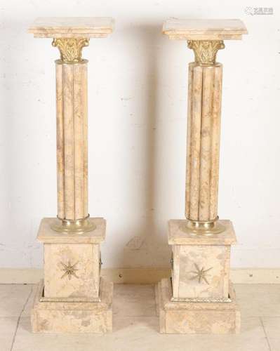 Two marble columns