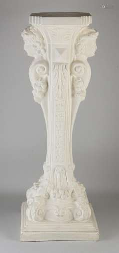 Decorative column of plaster