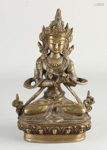 Bronze Buddha, H 21 cm.