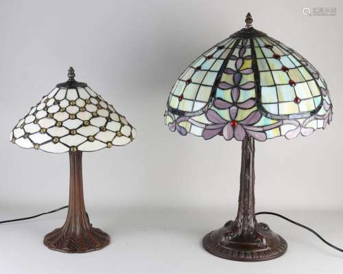 2x Table lamp, Tiffany style