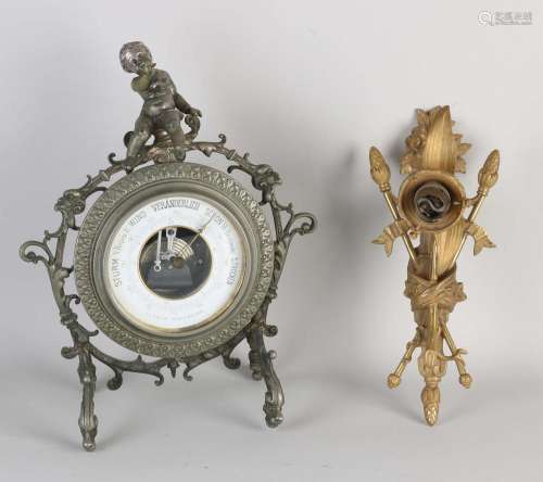 2x Antique bronze/brass