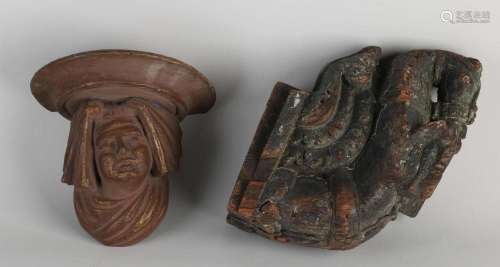 Two parts antique carving