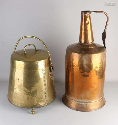 Two parts antique copperware