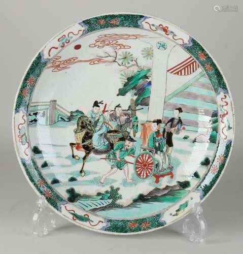 Chinese Familie Verte saucer Ø 28.4 cm.