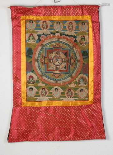Old Tibetan Tangka, 95 x 64 cm.