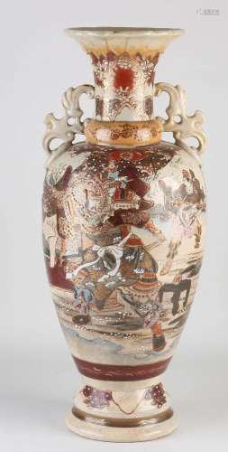 Japanese Satsuma vase, H 49 cm.