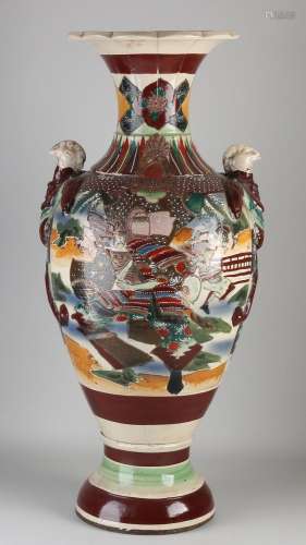 Large Satsuma vase, H 77 cm.