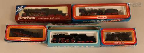 5x Märklin locomotives HO track