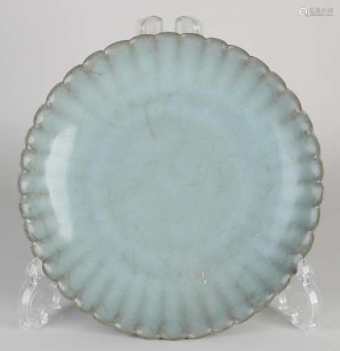 Chinese celadon dish Ø 22 cm.