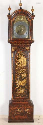 18th century English grandfather clock with chinoiserie, H 2...