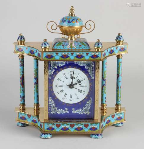 Cloisonne table clock