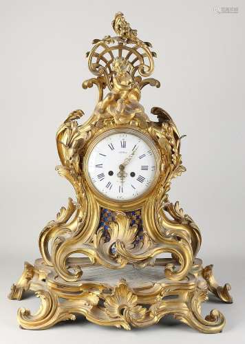 Large French table Cartel clock, H 61 cm.