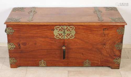 Large teak wood VOC box