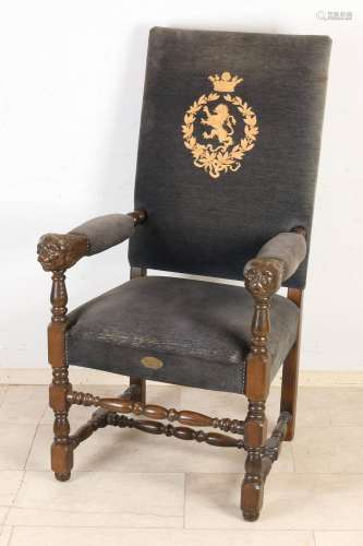 Antique oak whiskey chair
