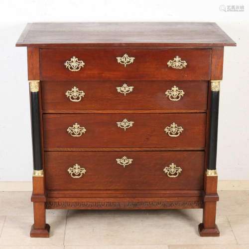 Oak 4-drawer chest of drawers, 1820