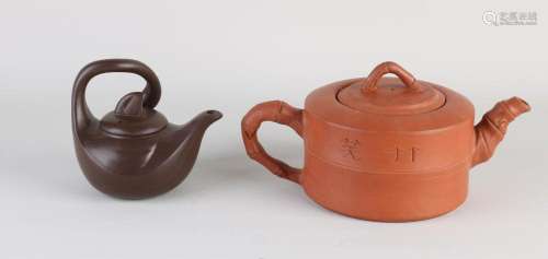 Two Chinese Yixing pots
