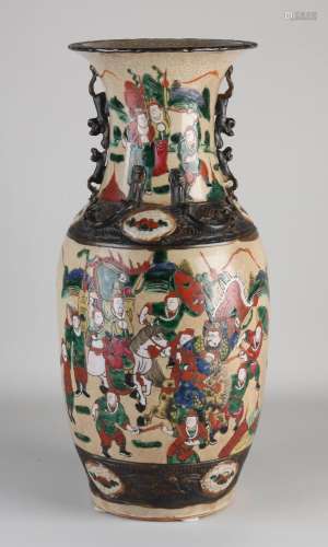 Chinese Cantonese vase, H 46 cm.