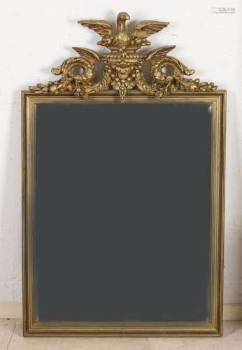 Old mirror with antique crown