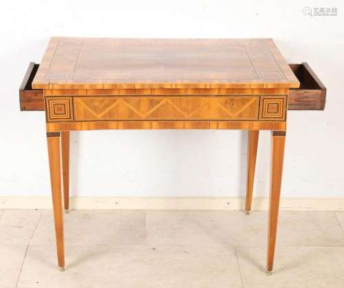 German table with intarsia