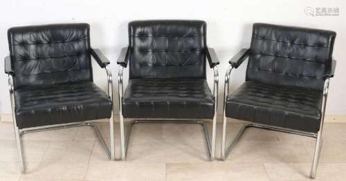 3x Leather chair
