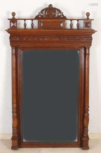 Antique French mirror, H 124 x W 75 cm.