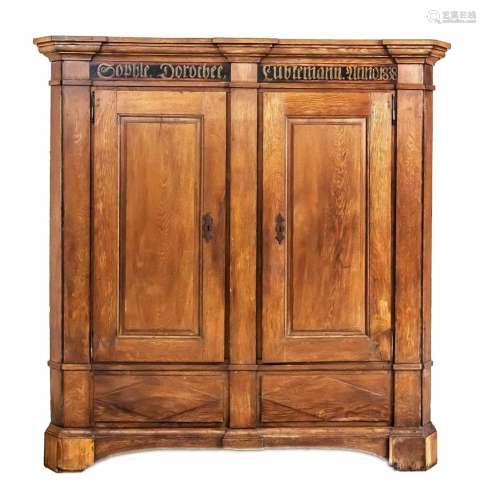 Oak linen cupboard, 1800