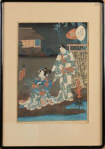 Antique Japanese woodblock print