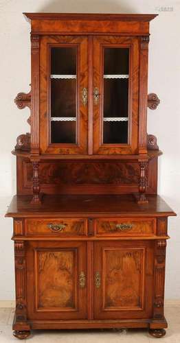 Burr nuts display case top cabinet