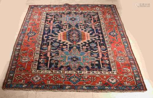 Antique Persian Heriz rug, 174 x 149 cm.